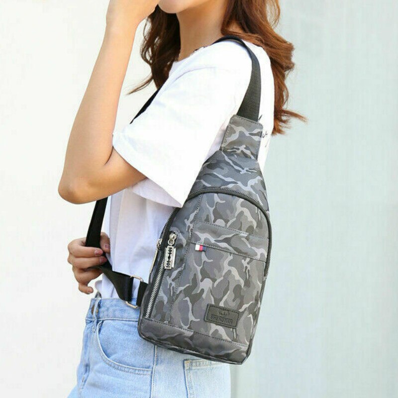 Heren dames outdoor canvas crossbody borsttas reis sport schoudertas