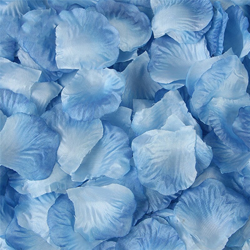 500 Stks/partij 5*5 Cm Zijden Rozenblaadjes Voor Bruiloft Decoratie Romantische Kunstmatige Rose Bloem 20 Kleuren Bruiloft Accessoires #298244: Gradient Dark Blue