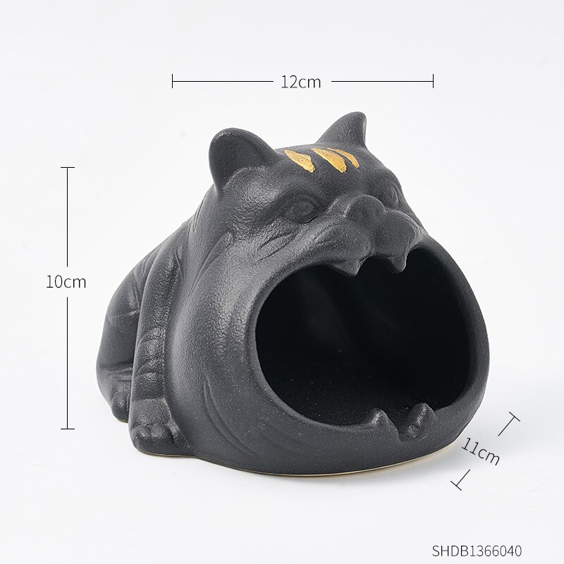 Keramische asbak diermodel knutselen moderne woonaccessoires draagbare asbak voor vriendje grappige asbak: Tijger-a