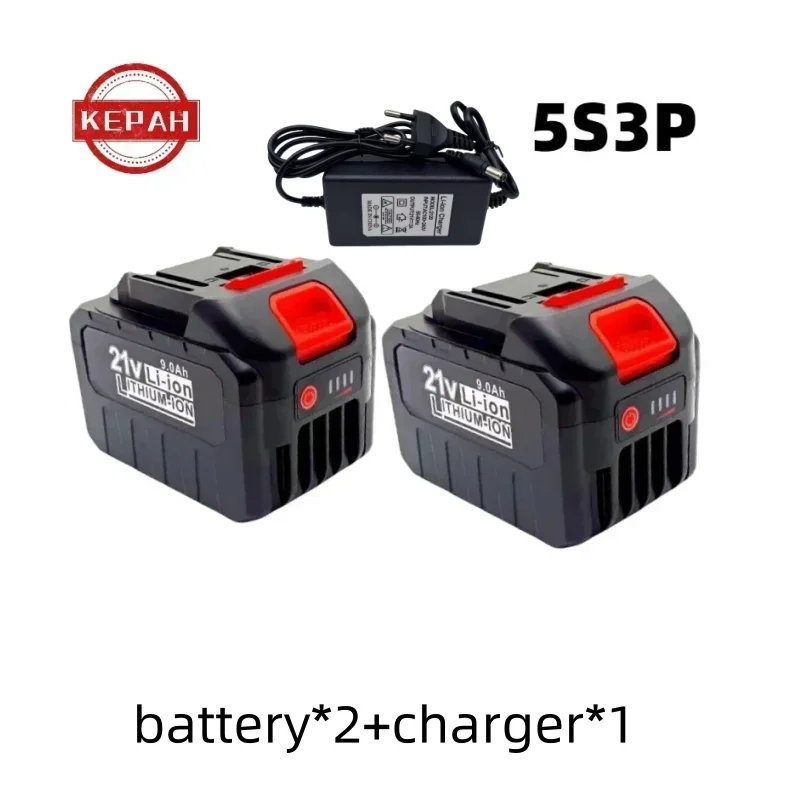 Akumulator do akumulatora Makita, akumulator litowy dużej mocy 5s3p 21V 9Ah 18650, wkrętarka elektryczna, akumulator do wiertarki i ładowarka