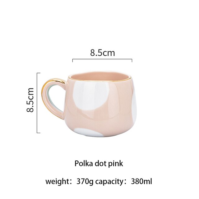 Creatieve Thuis Keramische Mok Licht Luxe Nordic Koffie Mokken Japanse Eenvoudige Water Cup Melk Sap Koffie Paar Paar Kopjes: 4