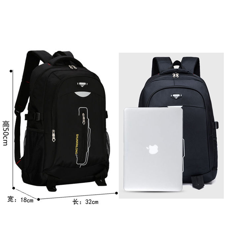 Waterdichte Nylon Schooltassen Voor Tiener Jongens Meisjes Rugzak Mannen Grote Capaciteit Hoge Student Schooltas Vrouwen Bookbags Tiener Zwart