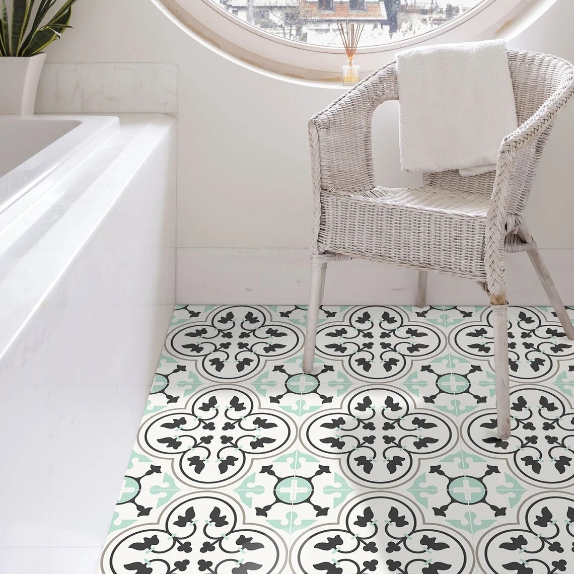 10 Stks/set Marmer Marokkaanse Frosted Tegels Vloer Muurstickers Keuken Badkamer Grond Behang Antislip Peel &amp; Stick Muur decals