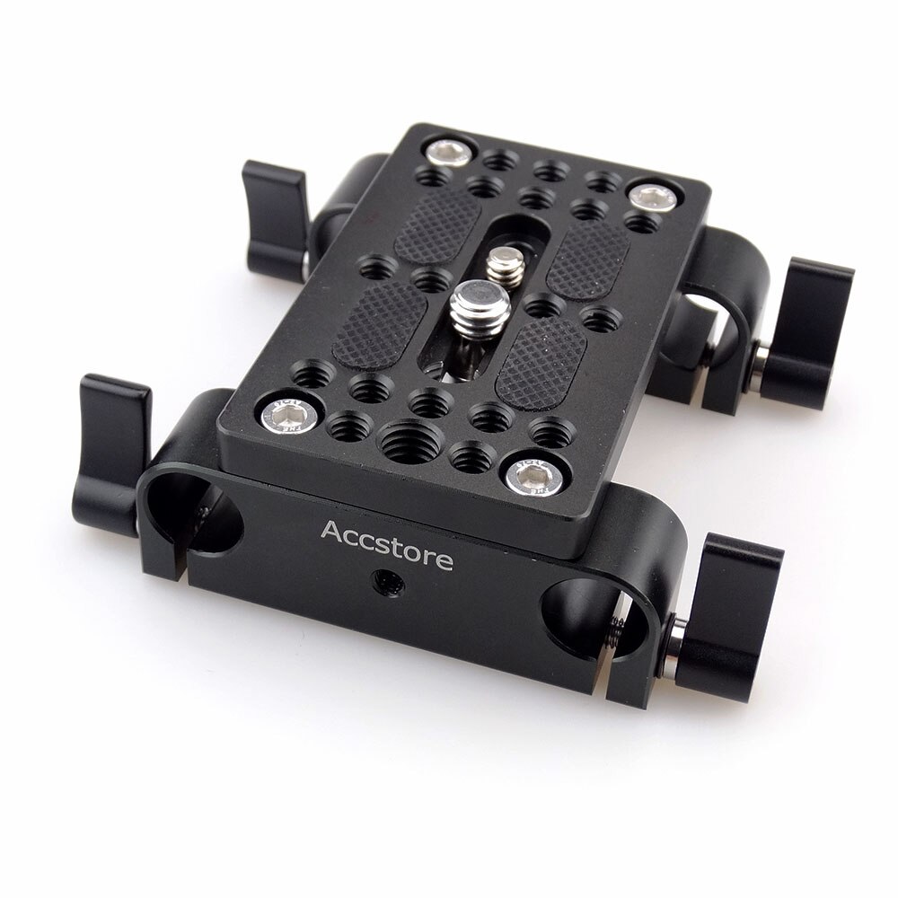 MAGICRIG Universal Camera Mounting Plate Tripod Mount Plate Shoulder Mount Support Rig with 15mm Rod Clamps for DSLR Camera Rig: Y407