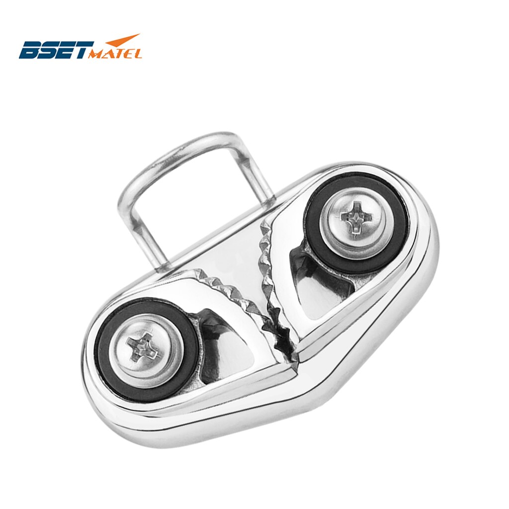 Stainless Steel 316 Cam Cleat with wire Leading Ring Boat Cam Cleats Matic Fairlead Marine Sailing Sailboat Kayak Canoe Dinghy