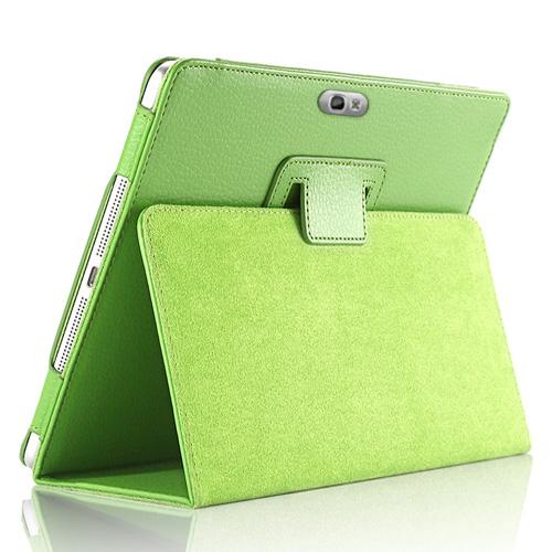 For Samsung Galaxy Note 10.1 GT-N8000 N8000 N8010 N8020 Tablet Case Flip Case Cover PU Folio Stand cover PU Leather Case: Green