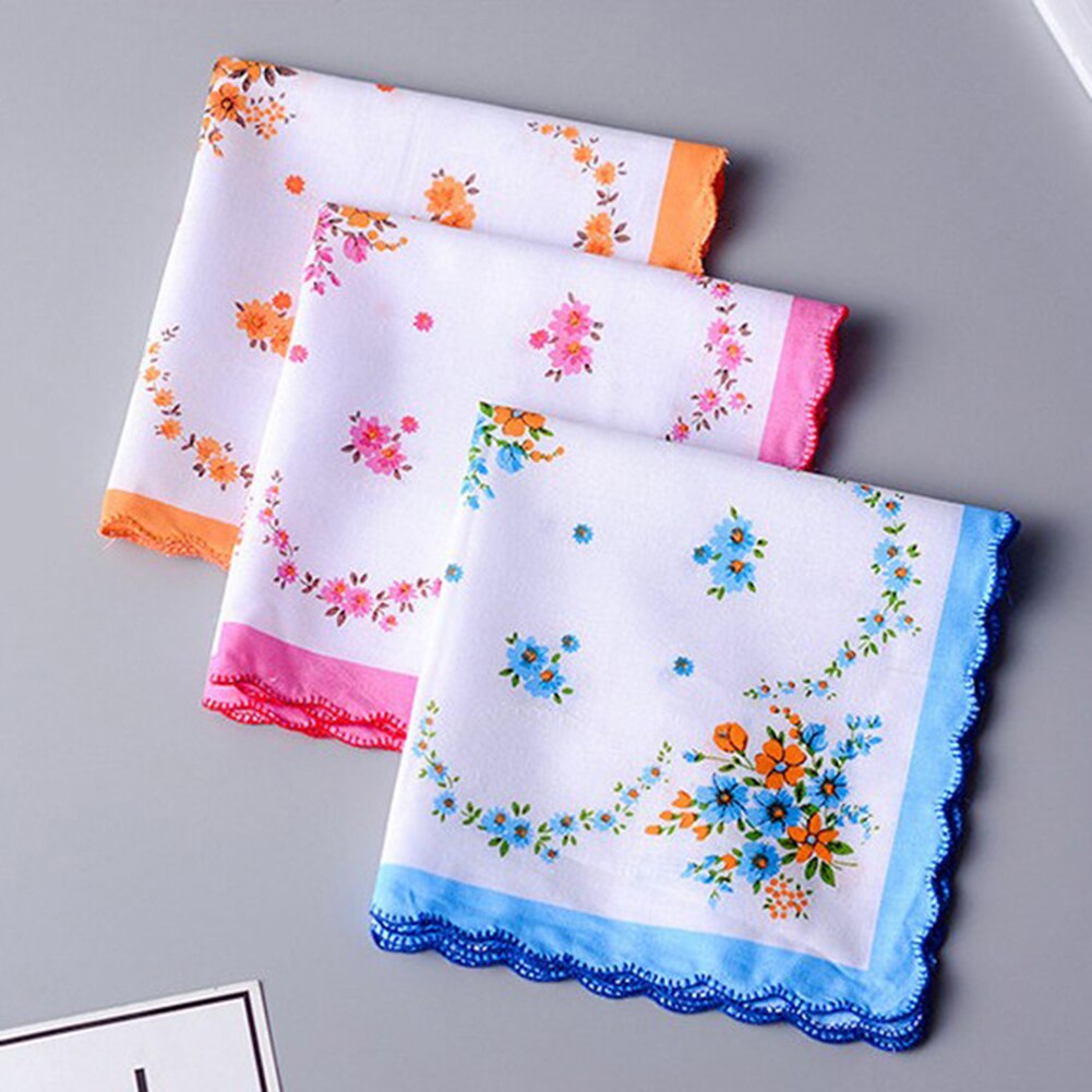 5 st vintage bomull damnäsdukar broderade fjärilsblomma näsduk blommiga damnäsdukstyger slumpmässig färg