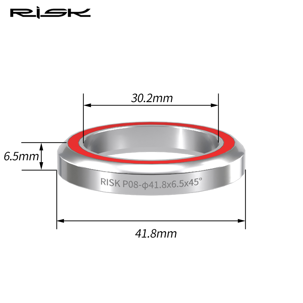 Risque casque de vélo roulement en acier 41/41.8/42/47/49/51/52mm roulements de casque de vélo de route de montagne pièces de réparation accessoires de vélo: Black