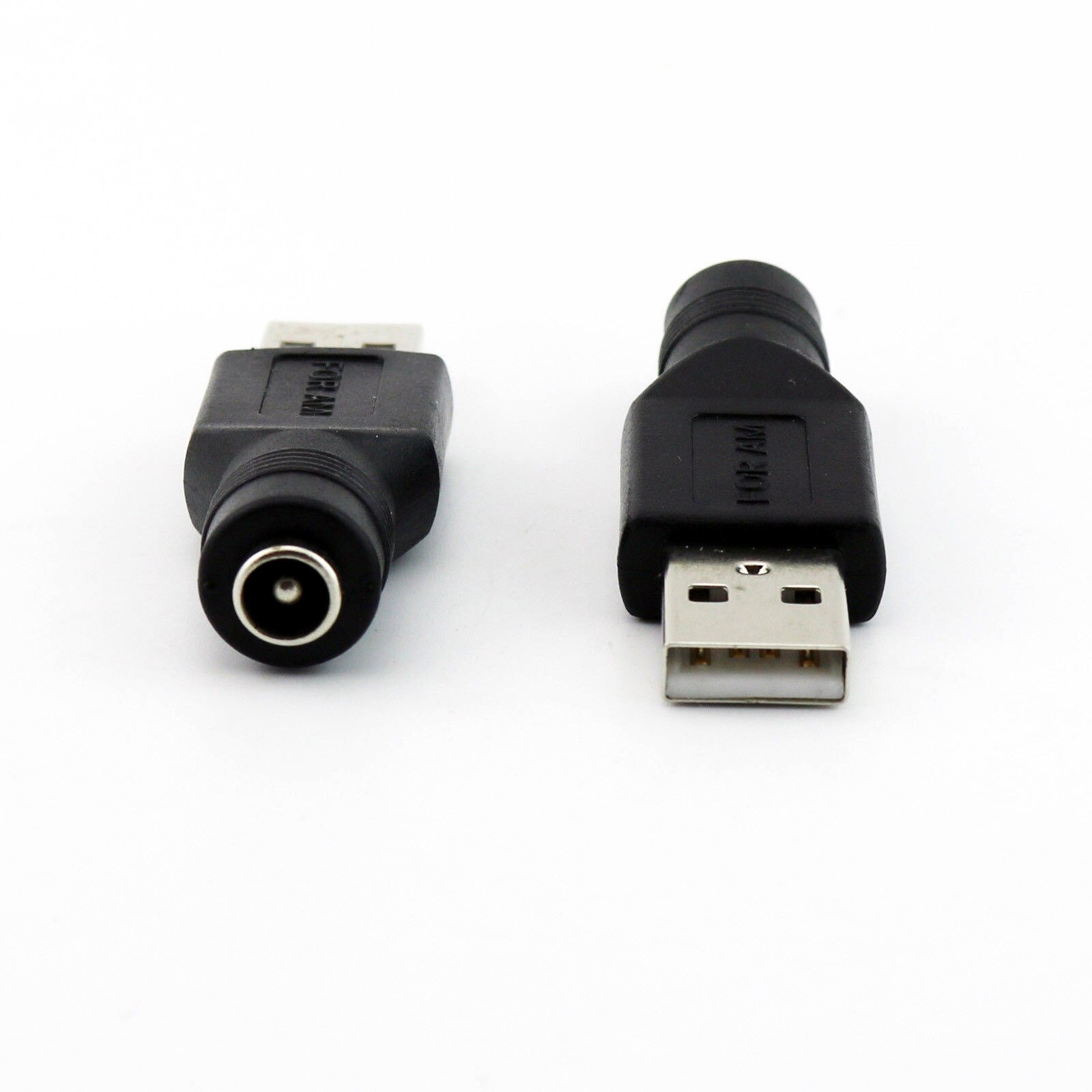20x USB 2.0 A To 5.5mm x 2.1mm Female Jack DC Power Converter Charger Adapter Connector Straight Black: USB 2.0 A Male