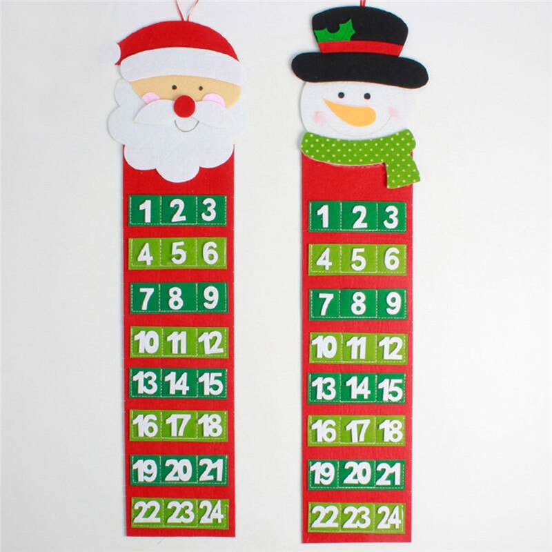 Kerstkalender deur muur raam kerstdecoratie kerst adventskalender kerstman sneeuwpoppen hangend kerst 1pc
