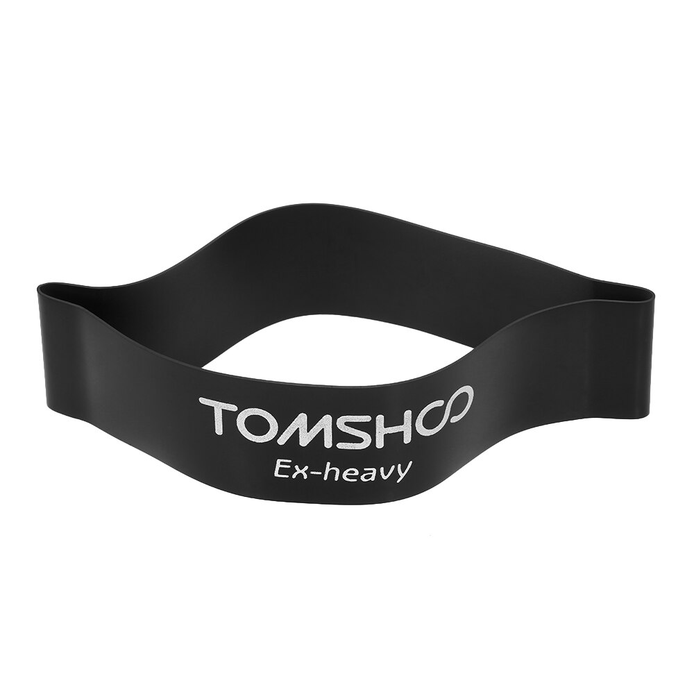 TOMSHOO Fitness Equipment Exercise Resistance Bands Gym Strength Training Loops Bands Workout Bands Physical Therapy Sport Home: Black
