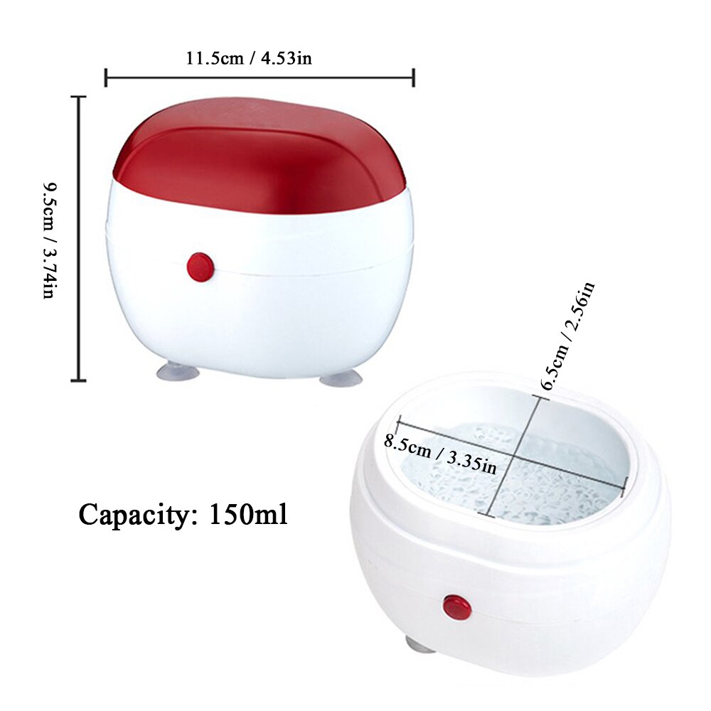 Automatic Ultrasonic Cleaner Jewelry Cleaning Machine Portable Washing Device For Glasses Watches Dentures Jewelry Mini Washer