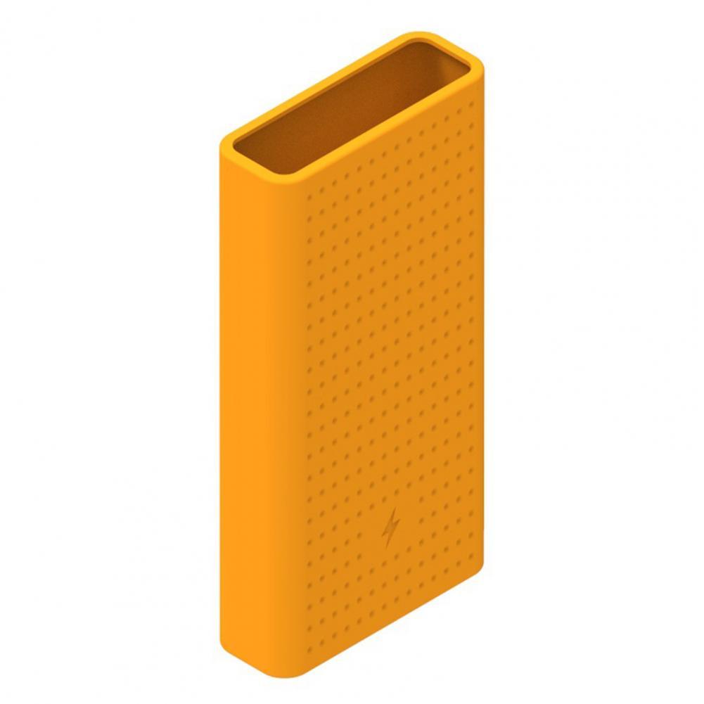 Stofdicht Effen Kleur Zachte Siliconen Case Beschermhoes Voor Xiaomi 20000Mah Power Bank: Orange