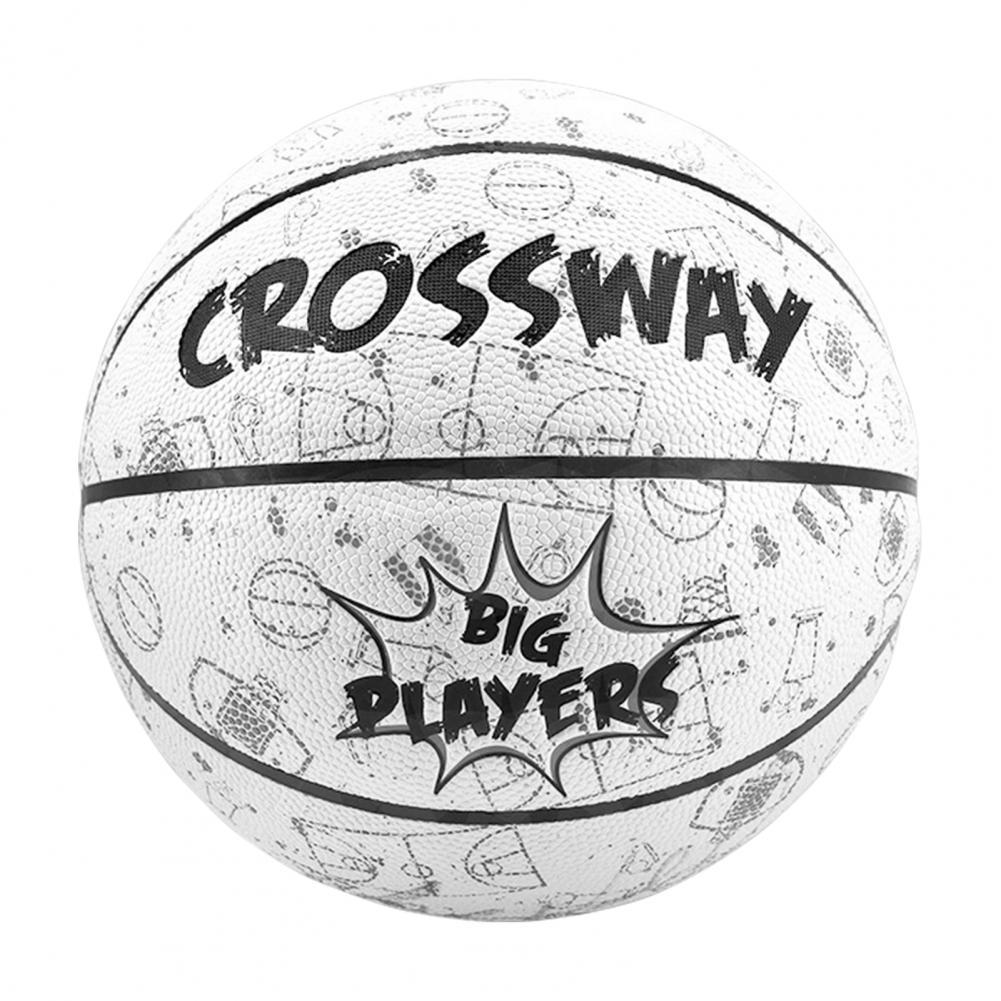 Basketball, hochwertig verarbeitet, 4 farben, outdoor-basketball mit kunstdruck, trainingsbasketball für mädchen, größe 5: Weiß