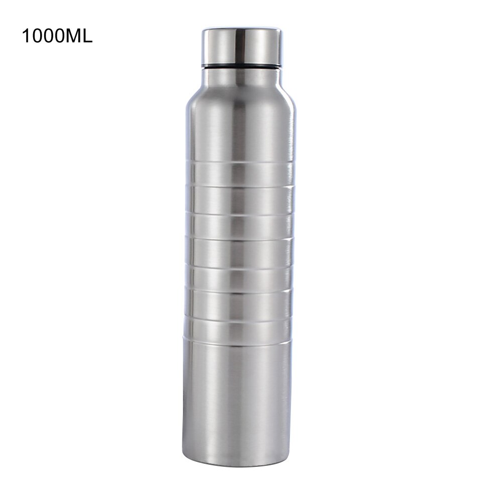 1000ml Edelstahl Wasser Flasche Tragbare BPA FREI Wasser Trinken Flasche Fitnessstudio Sport Radfahren Getränk freundlicher Schule