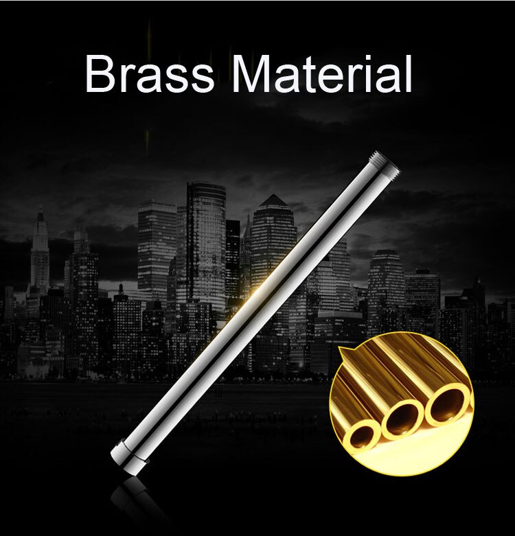 Brass Shower Tube Extend Pipe 30CM Extension Tube Bar,Heighten pipe sliding bar shower tube lengthen pipe bathroom accessorie