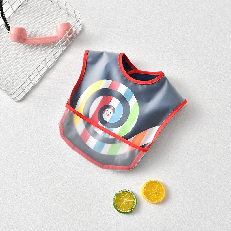 Baby Bibs Cotton EVA Waterproof Lunch Feeding Bibs Baby Cartoon Feeding Burp Cloths Children Baby Apron Babador Bandana: 7