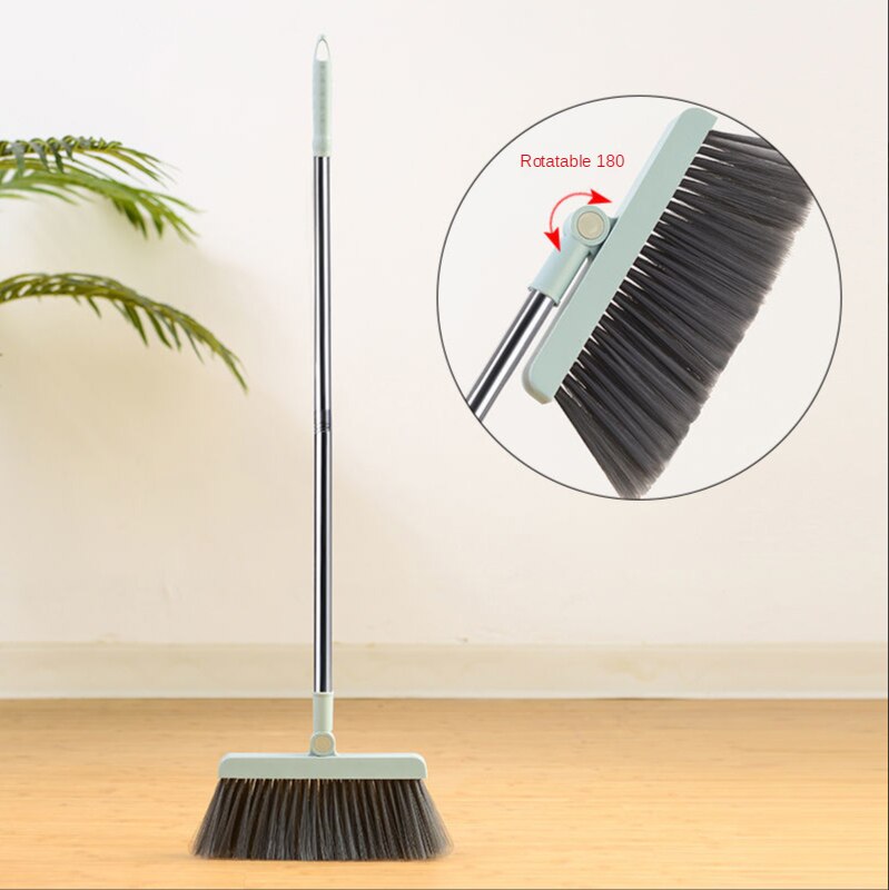 Big Single Broom Household Dust Sweeper Stainless Steel Home Kitchen Garbage Collector Hair Magic Mop Cleaning Floor Wiper Brush