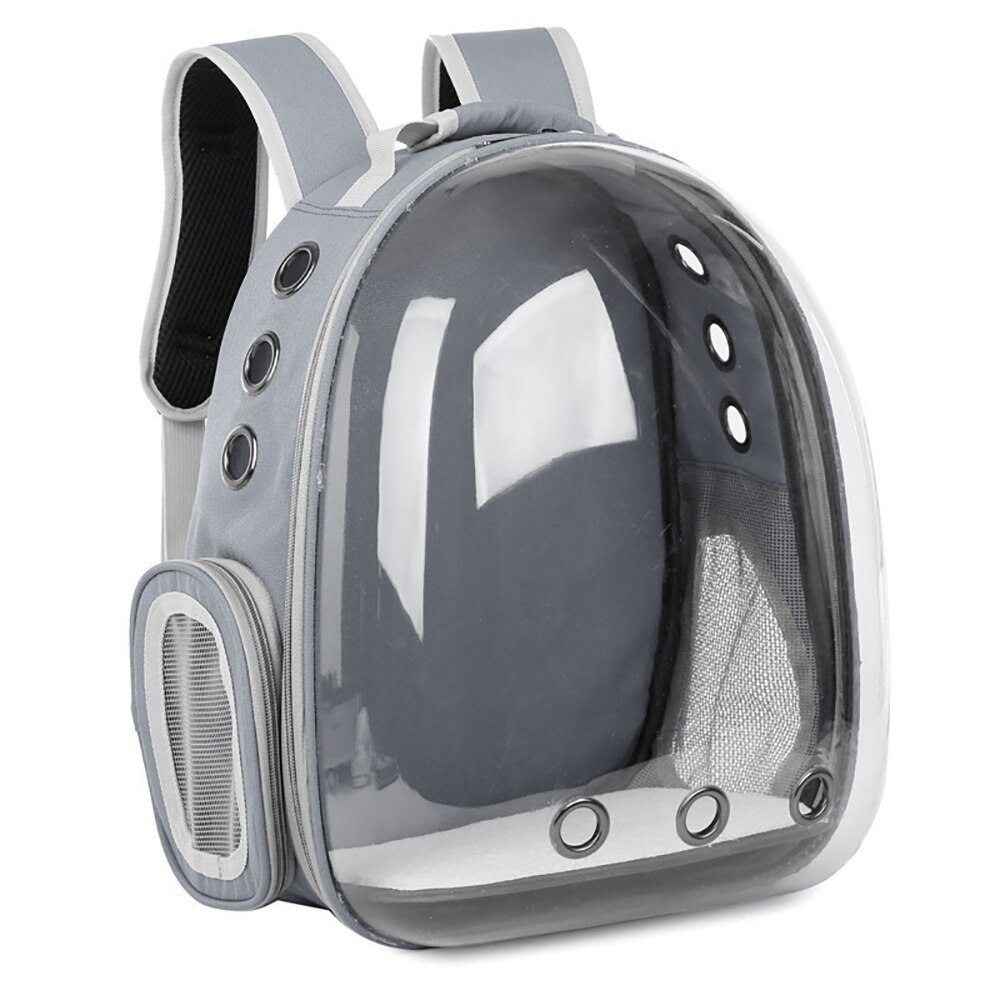 Cat Carrier Bags Cat Cage Transport Backpack Bag Travel Pet Portable Breathable Dog Backpack Transparent Bag Carrier Pet For Cat: grey