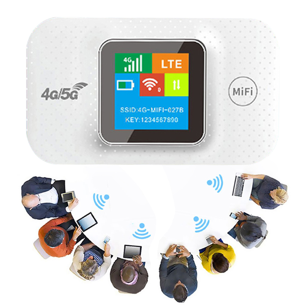 4G LTE Portable WiFi Hotspot 3000mAh 150Mbps Pocket Mobile Hotspot Support 8 To 10 Users with Sim Card Slot Modem Router Type-C