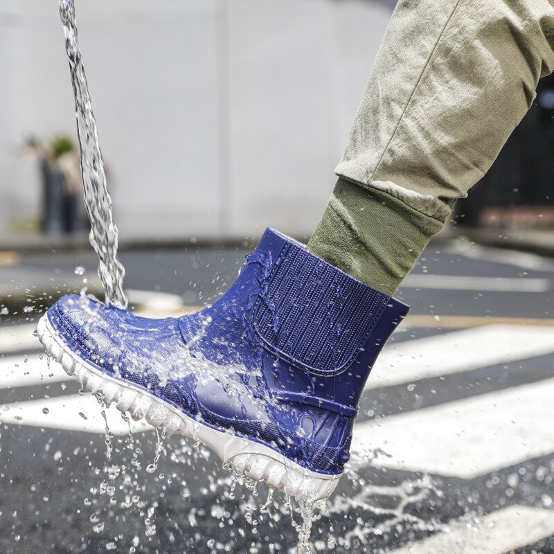 Chaussures hautes en Pvc pour hommes, imperméables, confortables, 2022
