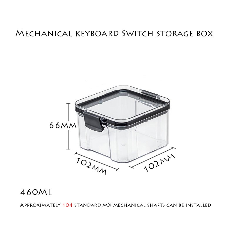 Mechanical Keyboard Switch Lock Storage Box Transparent Anti-corrosion And Moisture-proof DIY Stackable -swappable Sealed Can: 1