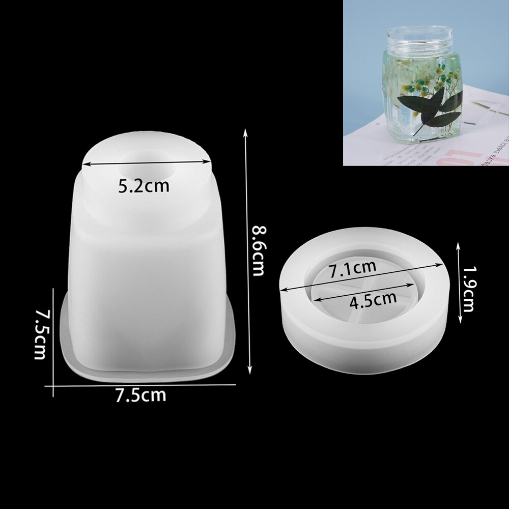 4 Style Cuboid Round Column Bottle Epoxy Resin Mold Storage Box Silicone Mold for DIY Jewelry Making Findings Supplies Accessori: Style 03