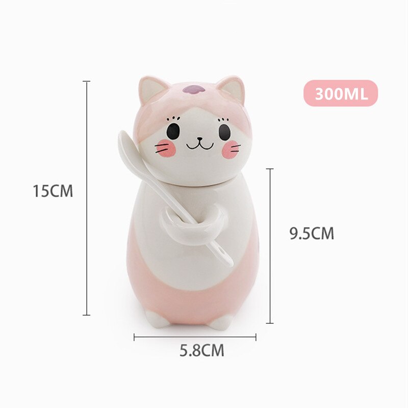 12 Styles Cute Cat Ceramic Mug Hand Painted 3D Mugs With Handle Coffee Tea Milk Breakfast Cups Nice