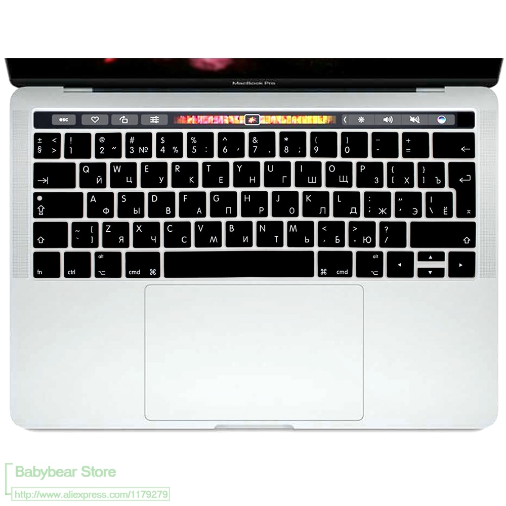 Rosja rosyjski list TouchBar nakładka na klawiaturę dla Macbook Pro 13 15 A1706 A1989/A1707 A1990 2018 2019 Multi touch bar