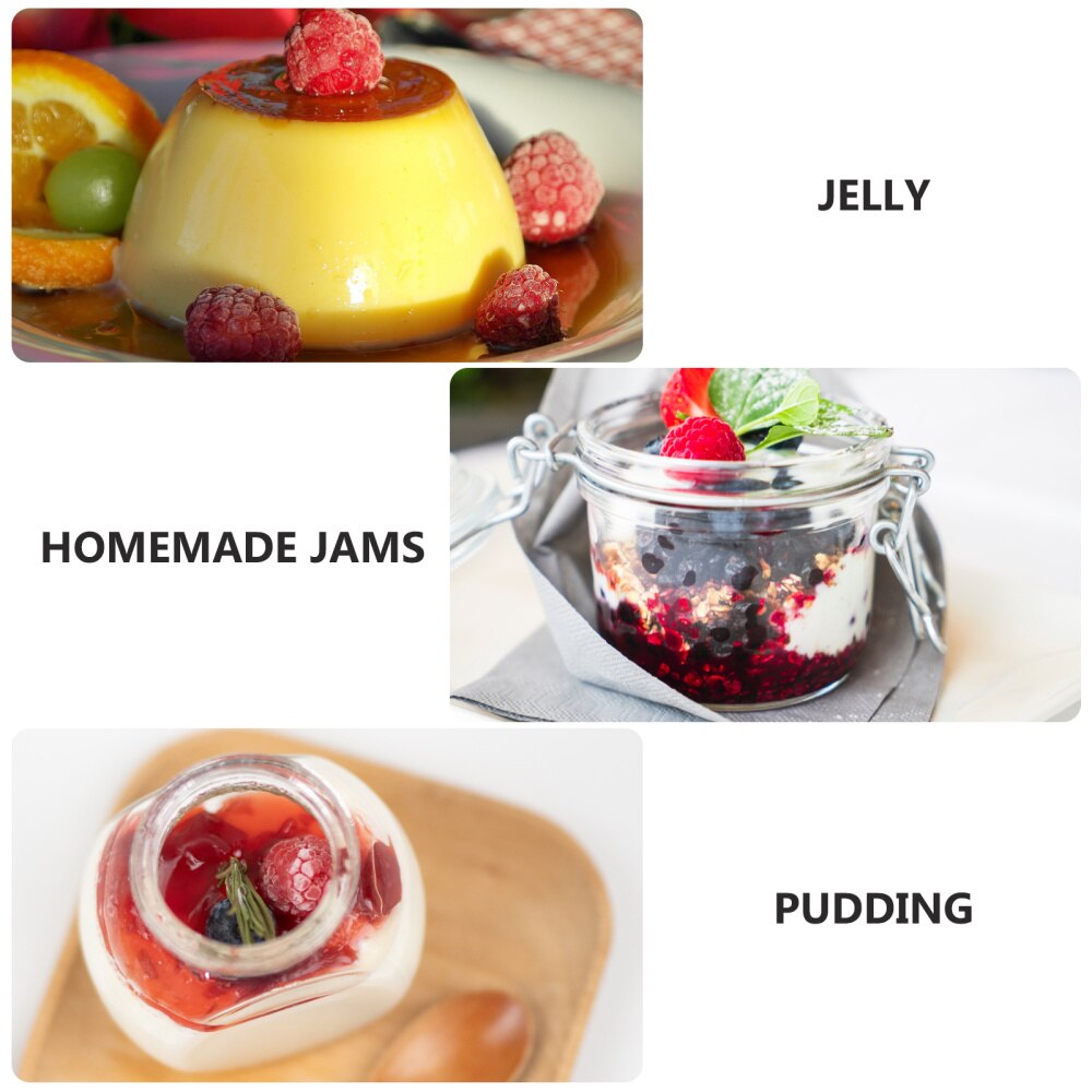 10 stuks 150ml mooie puddingflessen, hittebestendige yoghurtbekers, bekers, gelei-potjes voor thuis (willekeurig patroon)