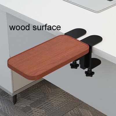 DL-WM-10 wrist rest mount holder mouse pad support foldable metal left right clamp desk 10-80mm double lock: Wood surface