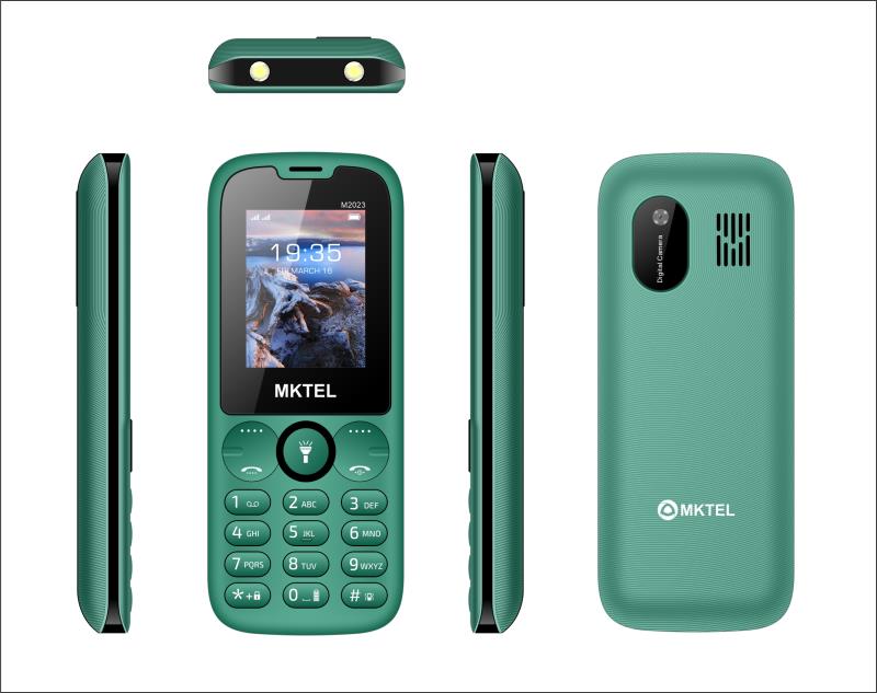 Mktel  m2023 Merkmal-Telefon mit 1.77- zoll-Anzeige, 800 -mah-akku, Dual-sim, fm-Radio, taschenlampe, 0.08- megapixel-kamera und seniorenhandy: Grün
