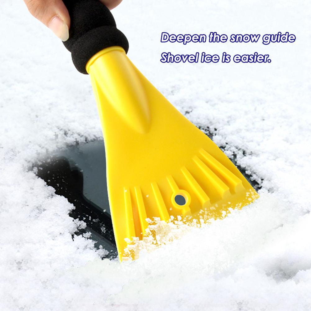 Draagbare Twee-in-een Sneeuw Borstel Schop Voorruit Window Vorst Ijs Sneeuw Removal Tool Afneembare Ijskrabber voor Auto SUV Truck