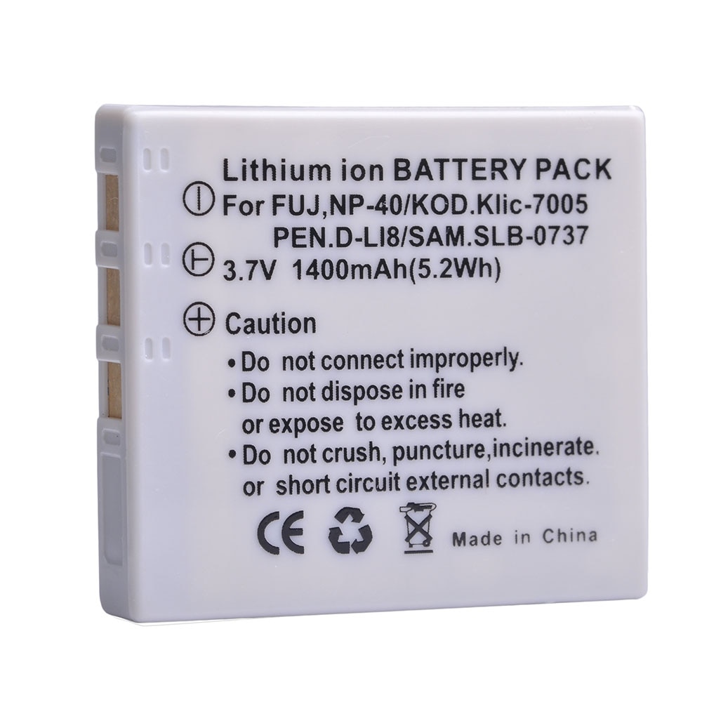 1400mAh NP 40 NP-40 Battery for BENQ DLI-102 FUJIFILM NP-40 NP-40N KODAK KLIC-7005 PENTAX D-LI8 D-Li85 SLB-0737 Batteries NP40N.