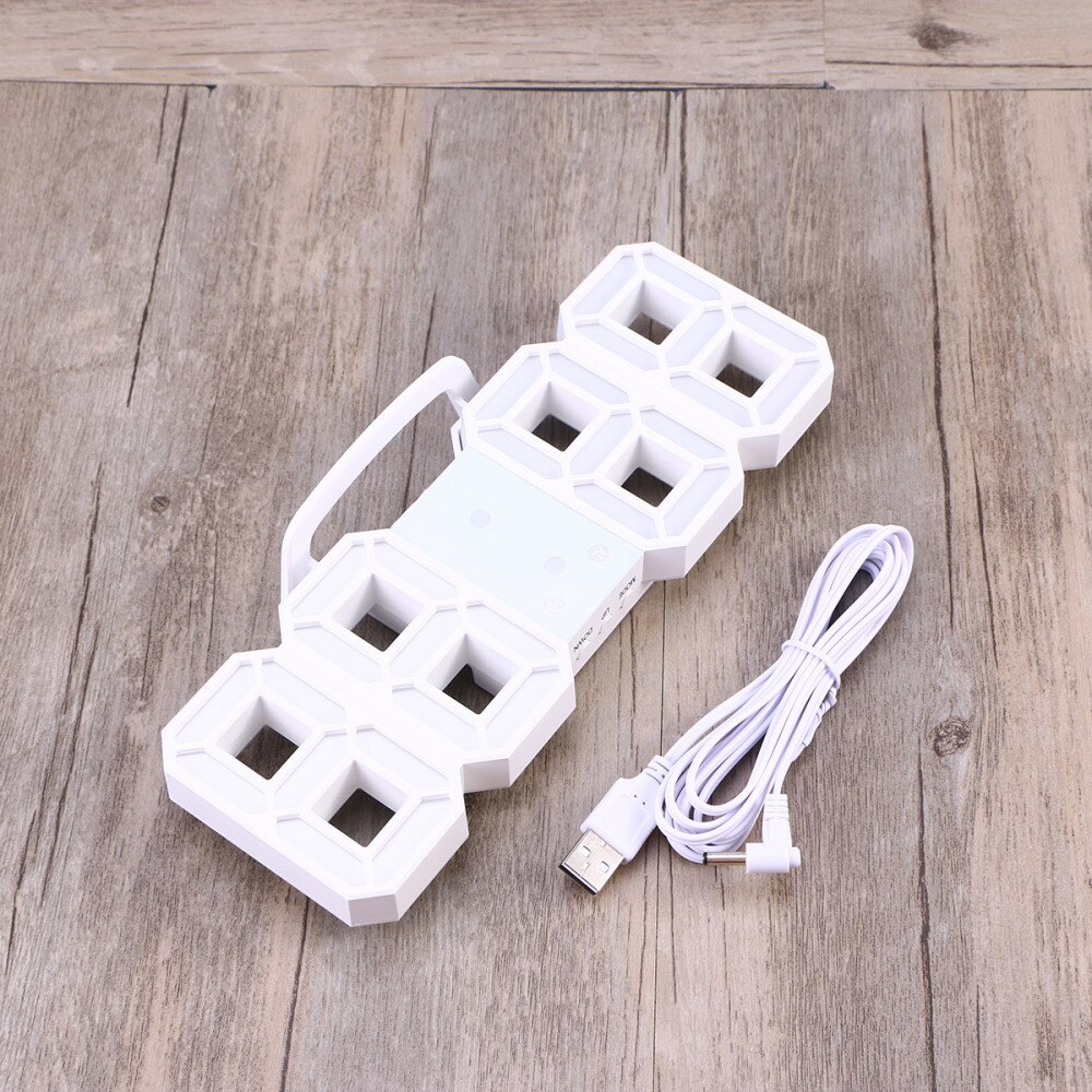 Modern Home Wall Clock Timer 3D LED Digital Wall Clock (White)