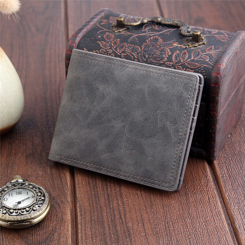 Pu nahkalompakot setelitakki kukkaro vintage billfold slim clutch miesten lompakot retro kolikko tasku miesten lompakot