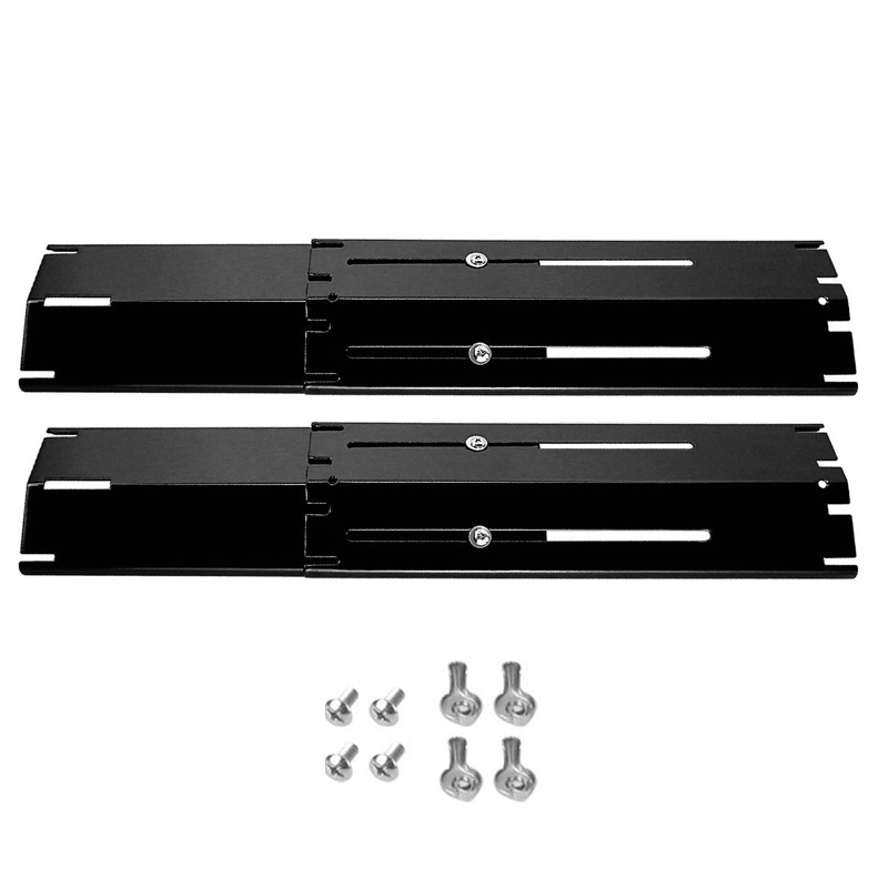 Adjustable Barbecue BBQ Grill Flame Tamers Burner Covers Heat Deflectors Stainless Steel Gas Grill Replacement Parts 1-4Packs: Red