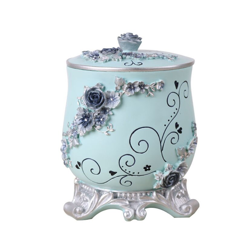 European desktop coffee table mini storage bin trash can small home storage tube garden round flower bucket garbage cans