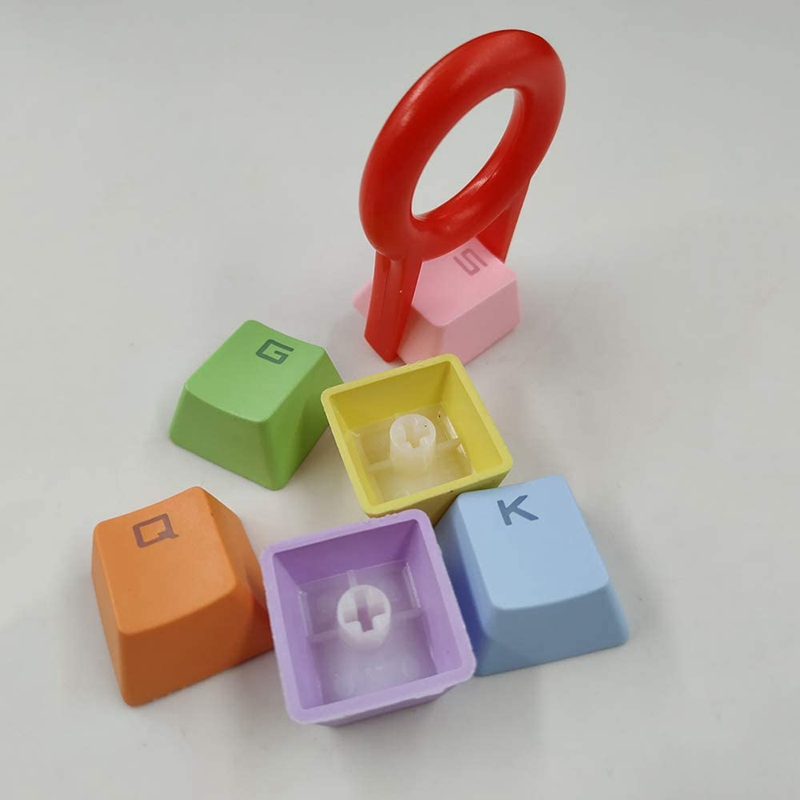 37 Keys PBT Keycaps Double-Shot Backlit Keycaps Set for Cross Shaft Keyboard(Rainbow Gradient)