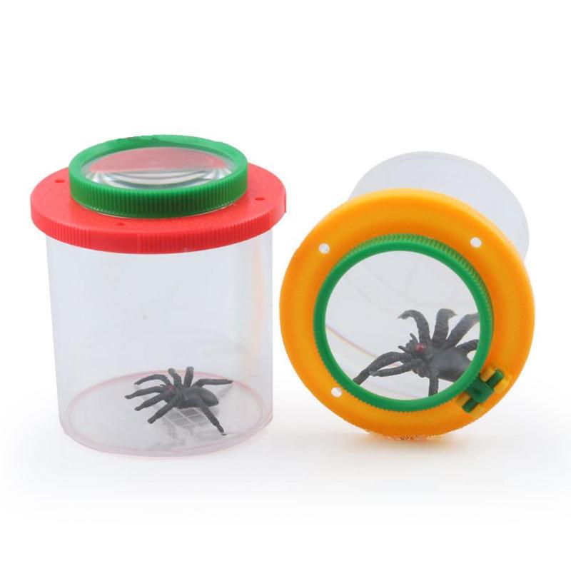 Hjem forstørrelsesglas børn cylindrisk crawler edderkop insektboks forstørrelsesglas forstørrelsesglas