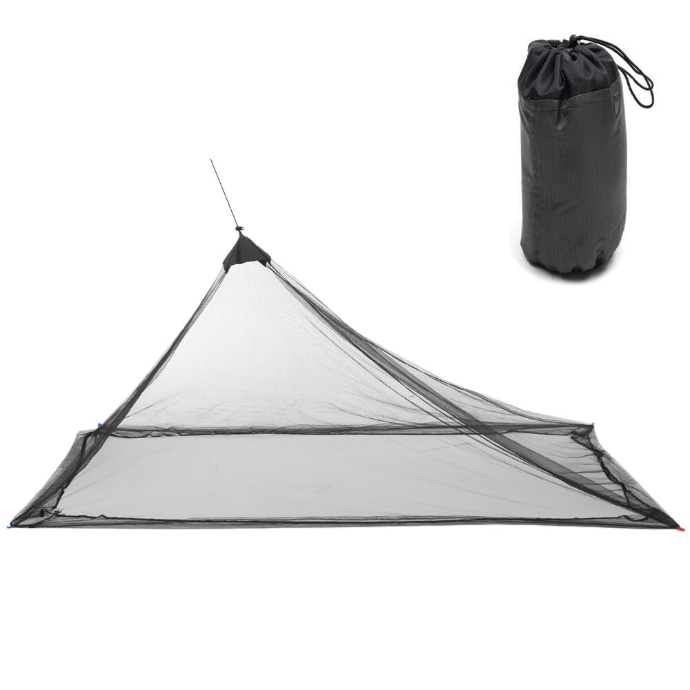 Lixada Camping Tent Ultralight Muggenmelk Mesh Net Outdoor Insect Bugs Onderdak Piramide Mesh Netto Camping Tent Outdoor: Type 2Black S