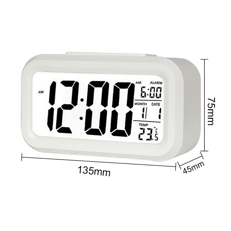 Wecker LED Digital Wecker Große Anzeige Mit Kalender Für Heimat Sekretariat Reise Tisch Uhr Schlummer Elektronische freundlicher Uhr