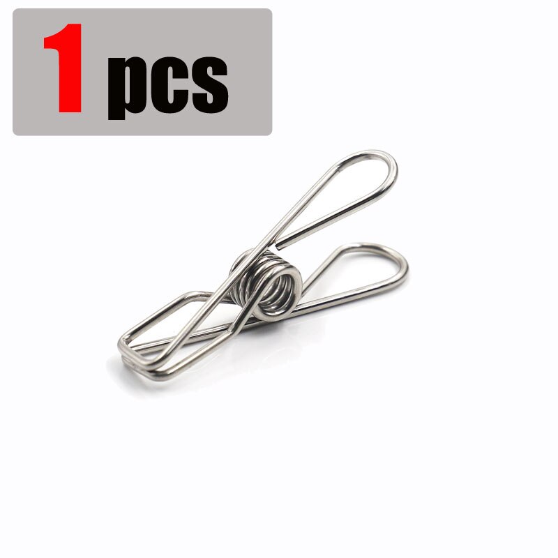 Stainless Steel Metal Spring Clips for Leather craft Tools Silver Ticket Clip Clothes Hanging Pegs Clips Clamps Leather Tool: 1PCS Clip