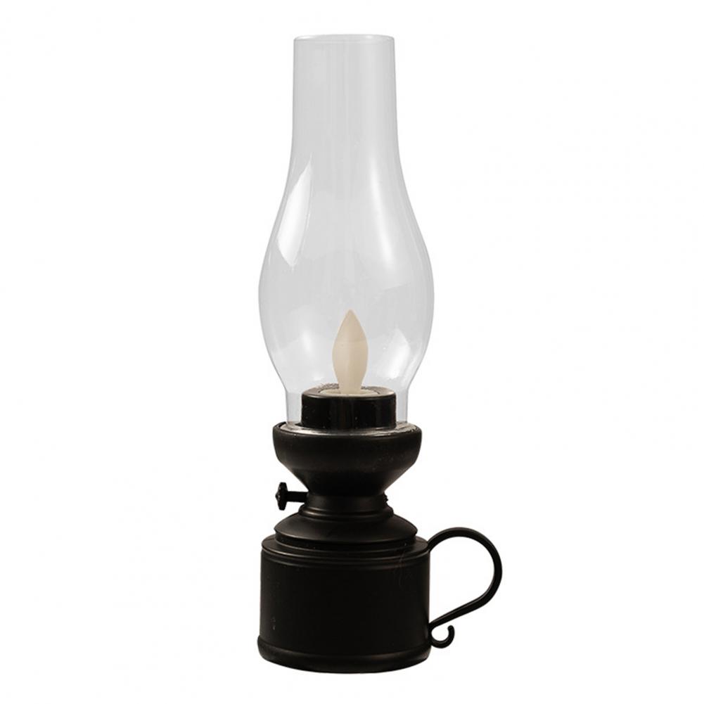 Vintage 80s Old-fashioned Kerosene Lamp LED Candle Flickering Warm Light Home Decor Electronic Candle Lamp: Other