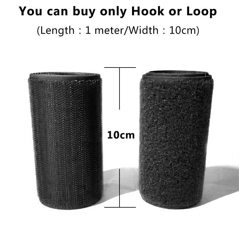 10cm bredd kardborreband ingen självhäftande krok ögla fäste tejp sömnad magisk tejp klistermärke kardborreband couture kläder tillbehör
