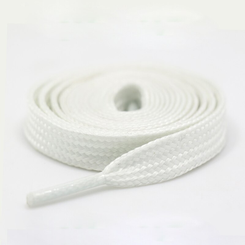 Kolor fluorescencyjne sznurowadła holograficzne odblaskowe sznurowadła dwustronne odblaskowe płaskie sznurowadła trampki sznurowadła: biały / 140 CM