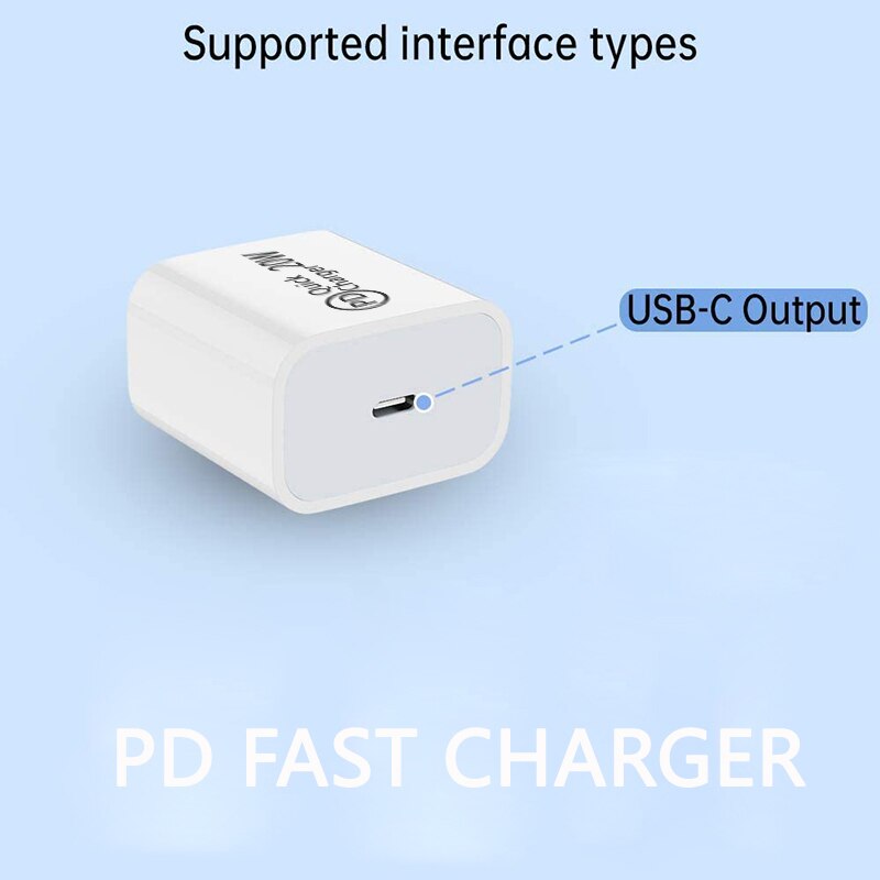 20W USB Type C Charger Fast Charge USBC Type-C Charger For iPhone Xiaomi Travel Wall Phone Charging Adapter