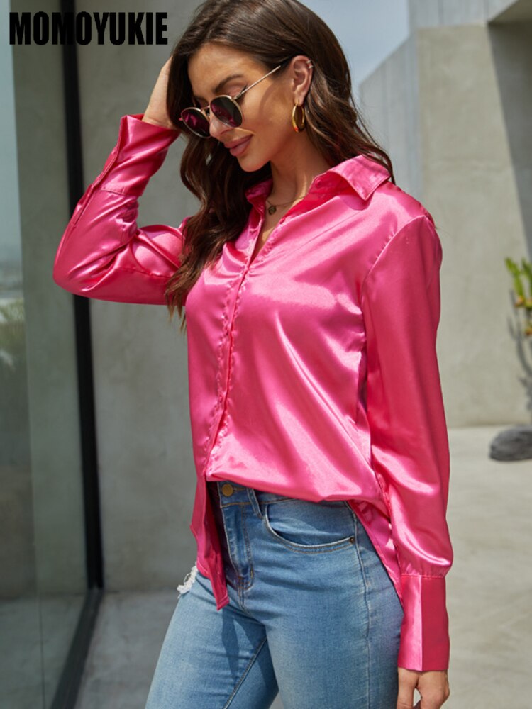 Blusas Mujer De Moda 2022 Zomer Top Vrouwelijke Vrouwen Shirts Zijde Vrouwen Wit Overhemd Blouses Tops Lange Mouwen Chic vrouw Blouse