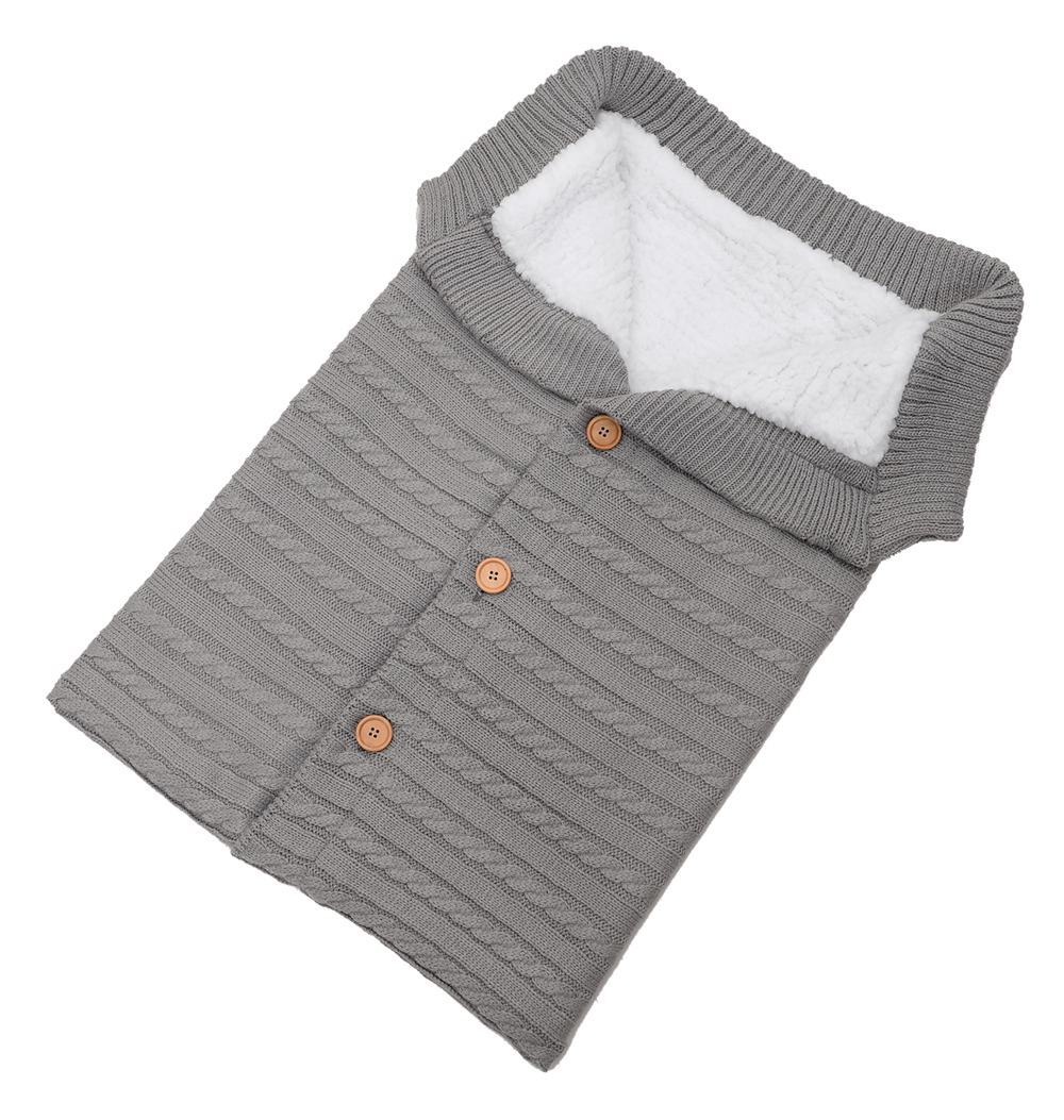 Warm Baby Blanket Knitted Newborn Swaddle Wrap Soft InfantSleeping Bag Footmuff Cotton Envelope For Stroller Accessories Blanket: 4