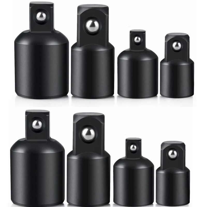 4pcs Impact Extension Socket Adapter Socket Set Extension 1/4 3/8 1/2Inch Hex Shank Drill Extension Nut Driver Sockets Hex Shank